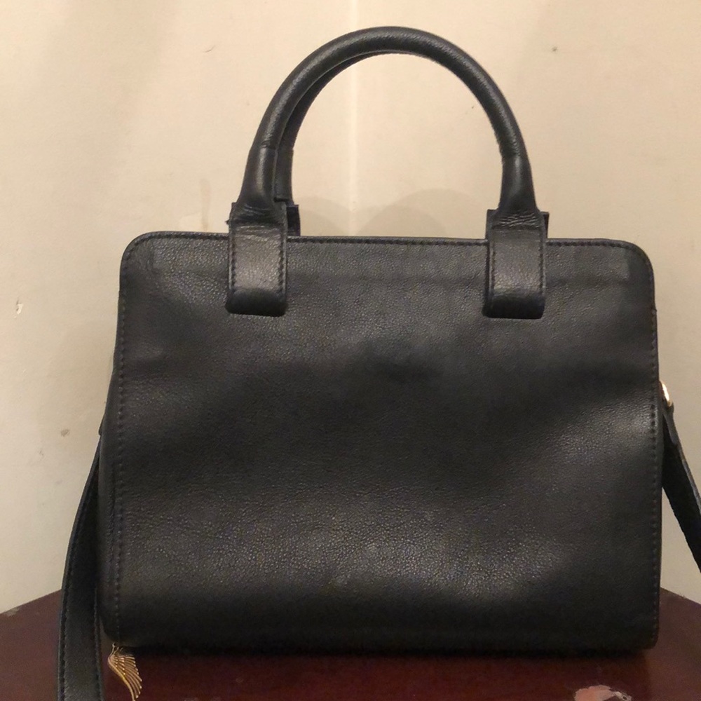 My choice black Italian leather handbag w strap